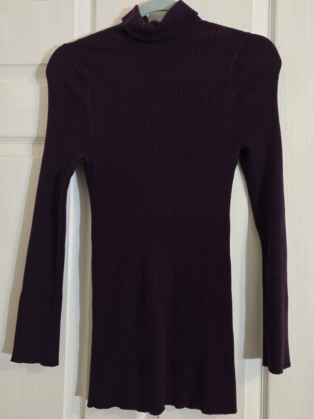 torrid Plum Ribbed Mock Neck Top
